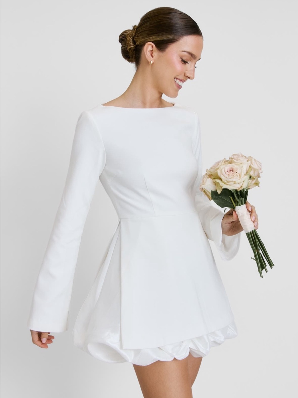 Six Stories Isla Bubble Hem Mini Dress
